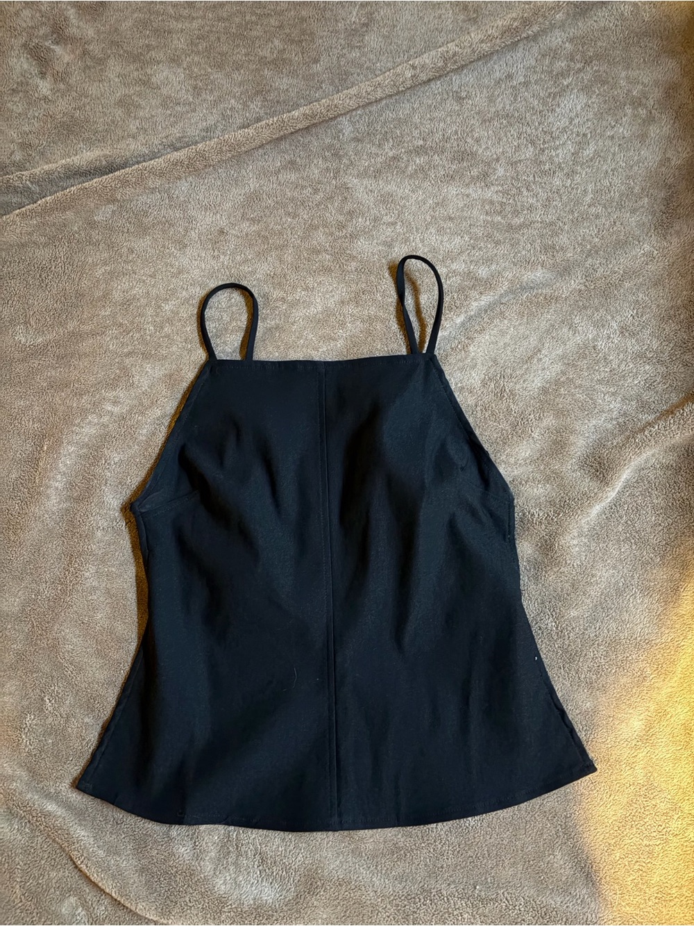 Black Backless Women's Tank Top